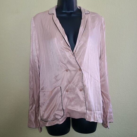 NWT Zara Trafaluc Pajama Style Blouse - Picture 3 of 13
